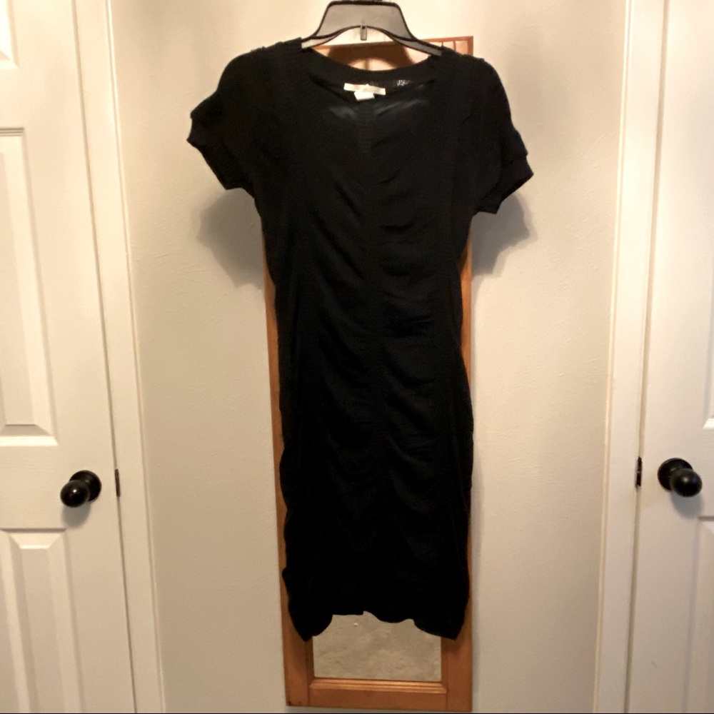 Charlotte Russe Navy Ruched Sweater Dress